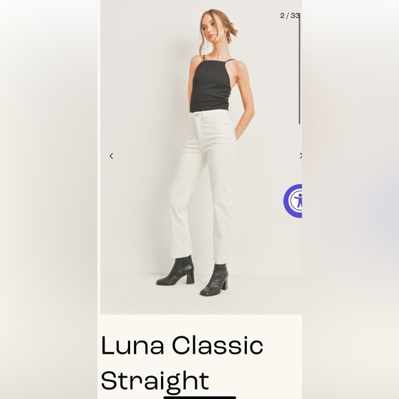 Just Black Denim JBD HW Classic Straight White Denim (BNWT) - Size 28. - Picture 4 of 5